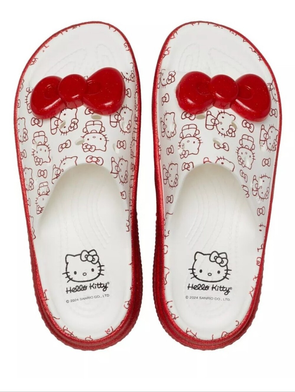 HELLO KITTY UNISEX "STOMP SLIDE" SANDALS NWB *RUNS A FULL SIZE LARGE*